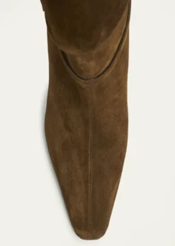 Saint LaurentNiki Suede YSL Stiletto Ankle Booties