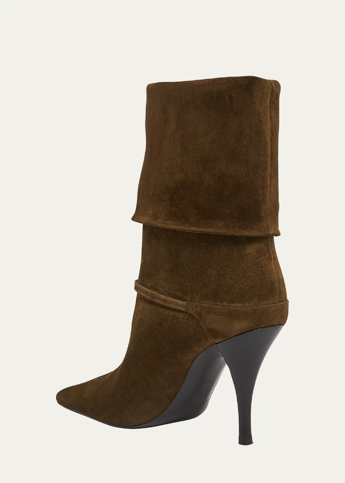 Saint LaurentNiki Suede YSL Stiletto Ankle Booties