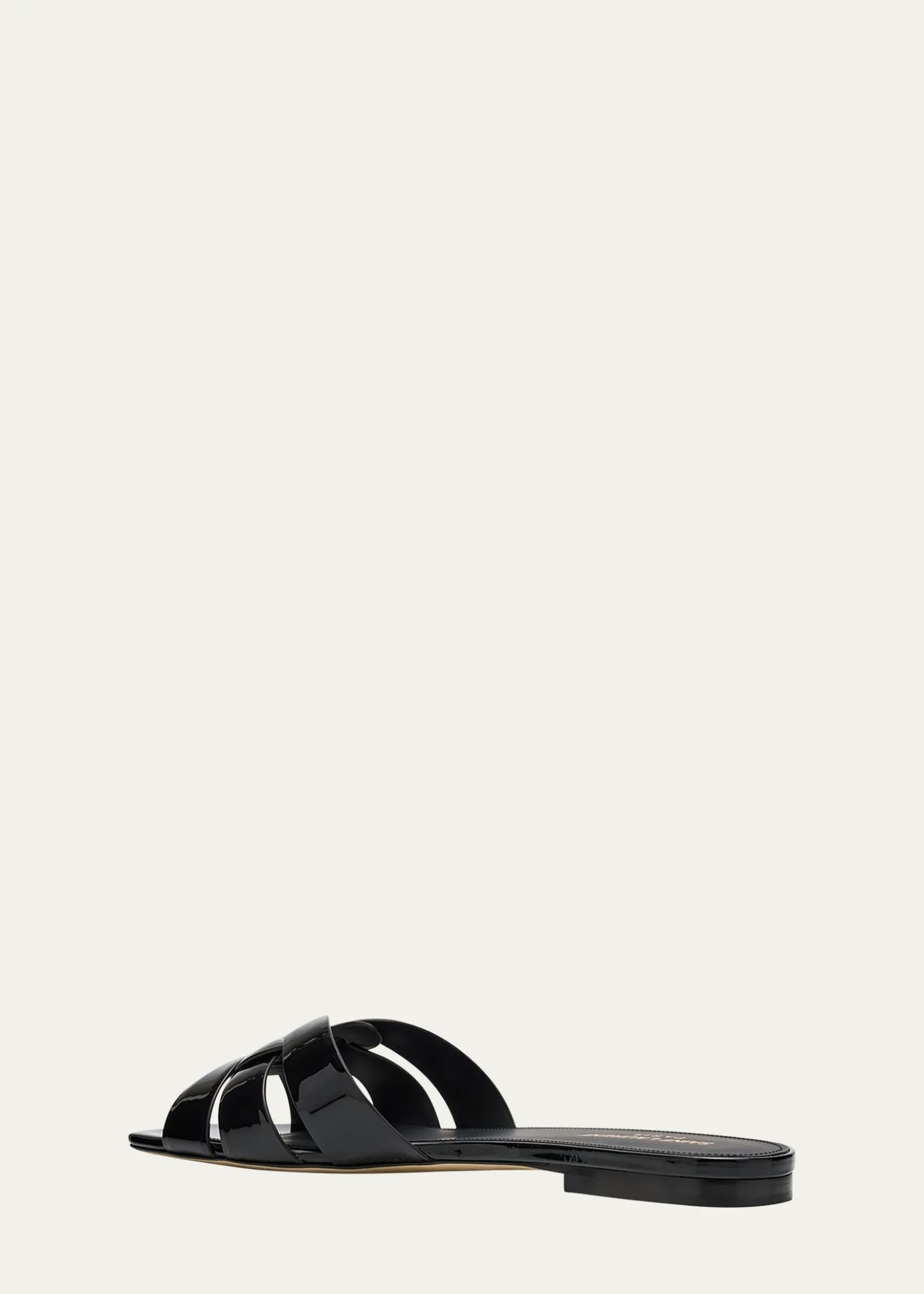 Saint LaurentNu Pieds Woven Patent Flat Sandals