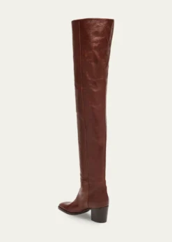 Saint LaurentOdeon Leather Over-The-Knee Boots