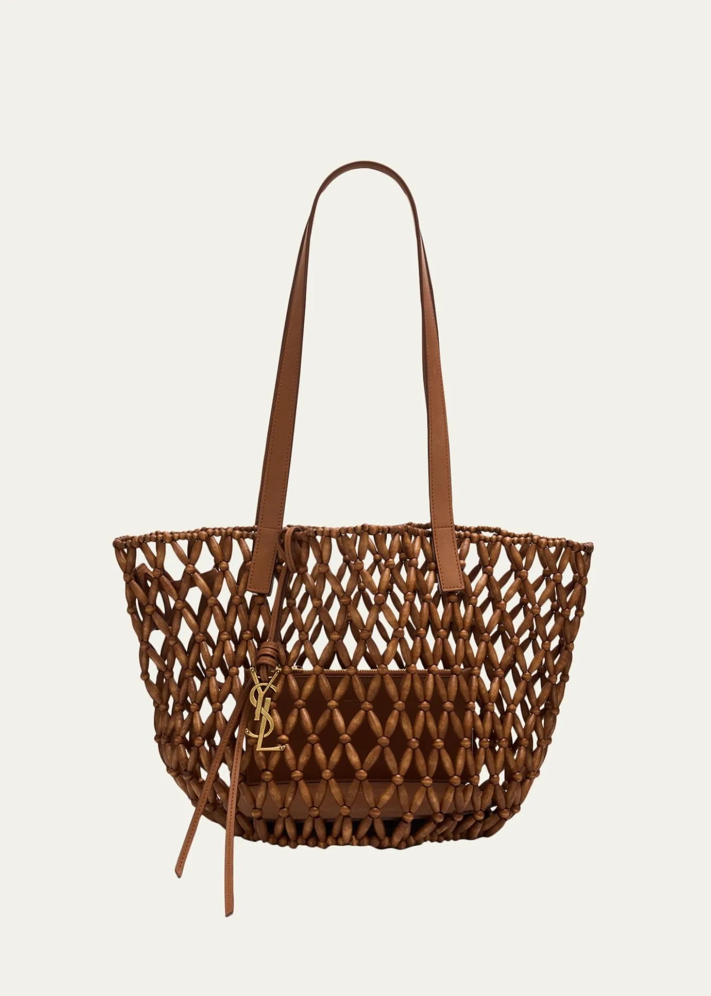 Saint LaurentPanier Small Open-Work Bead Shoulder Bag