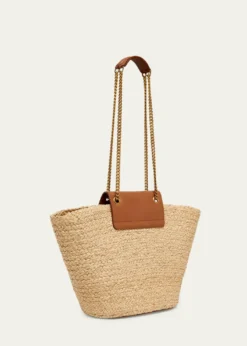 Saint LaurentPanier Tote Bag in Raffia