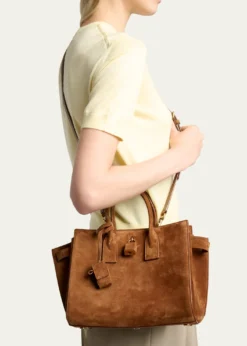Saint LaurentSac de Jour Small Suede Top-Handle Bag