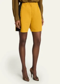 Saint LaurentSide-Stripe Cotton Pull-On Shorts