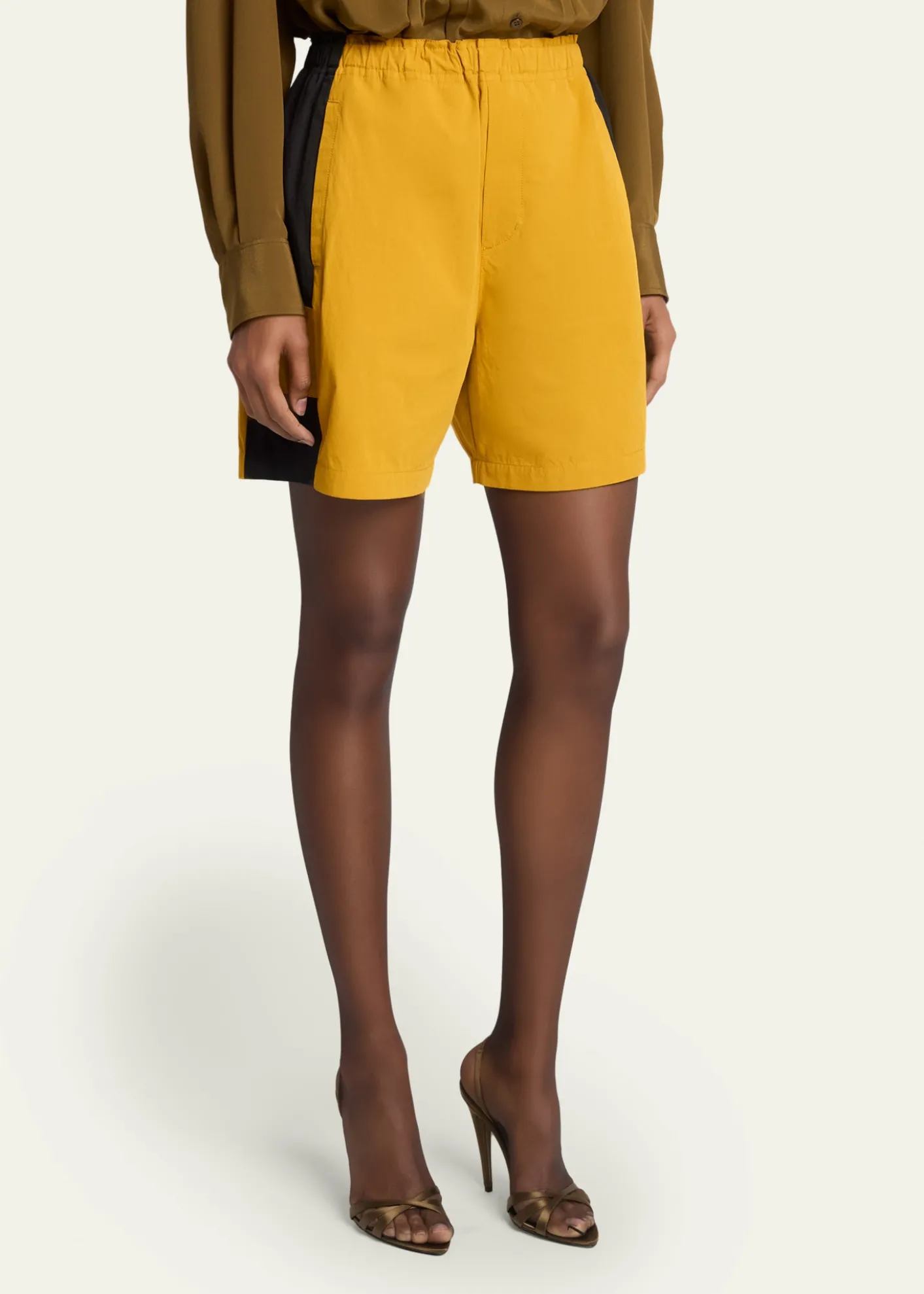 Saint LaurentSide-Stripe Cotton Pull-On Shorts