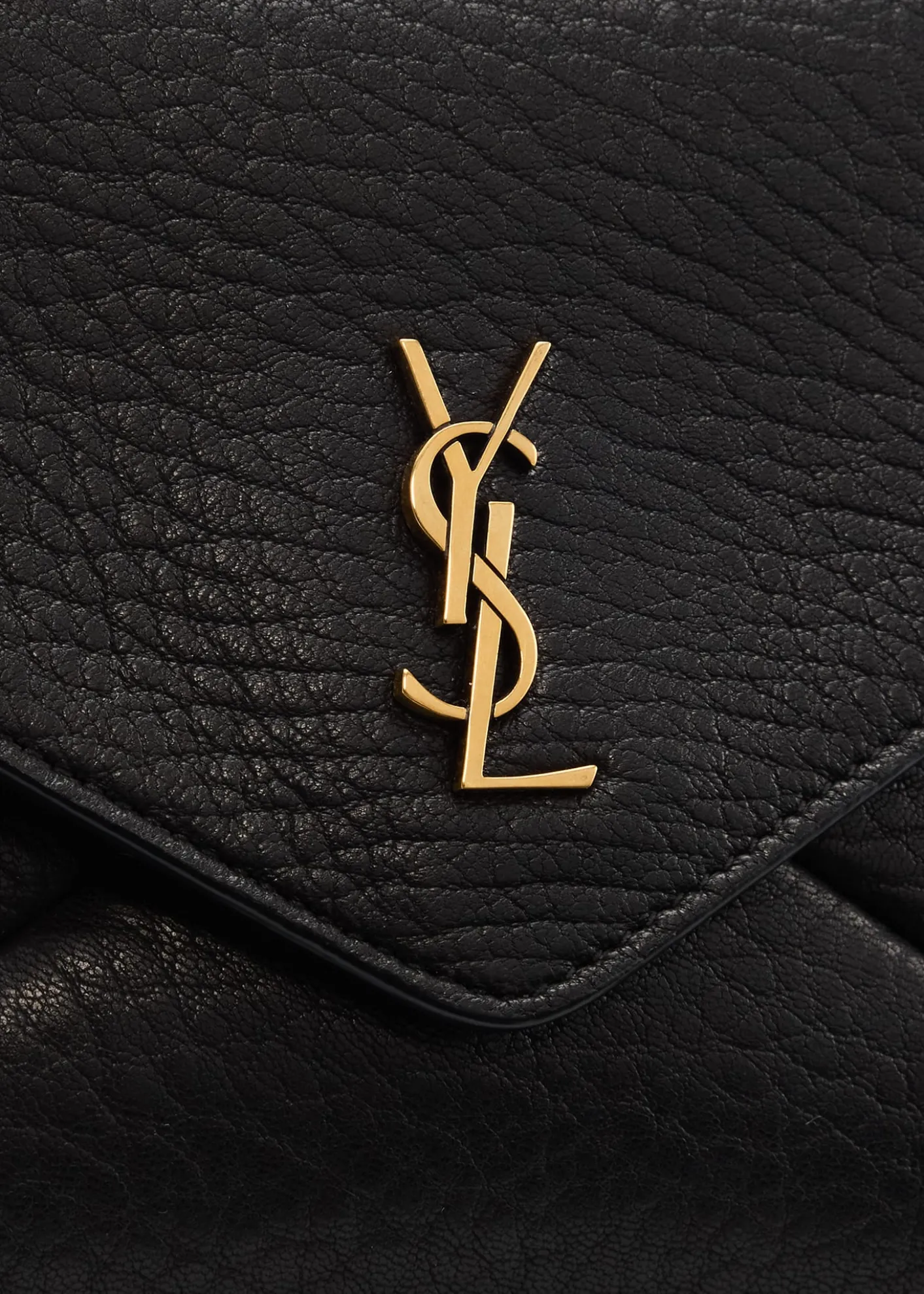 Saint LaurentSmall YSL Grain Leather Pouch Bag