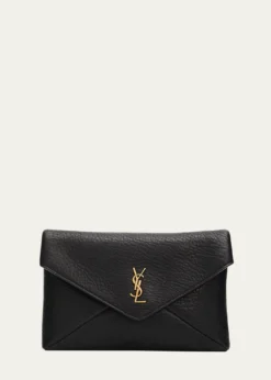 Saint LaurentSmall YSL Grain Leather Pouch Bag
