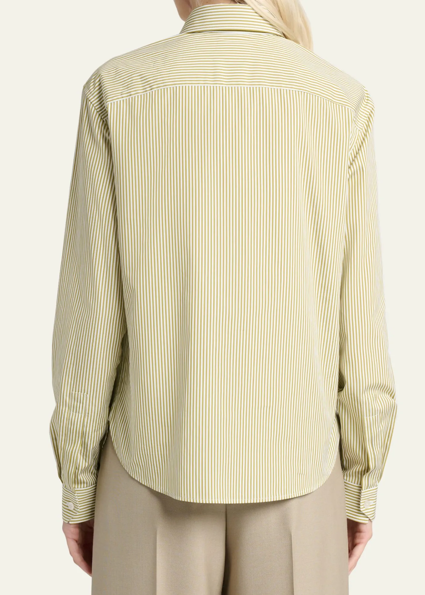 Saint LaurentStriped Cotton Poplin Button-Down Shirt
