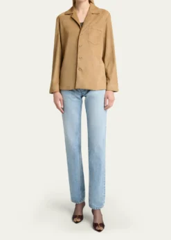Saint LaurentSuede Pajama Shirt Jacket