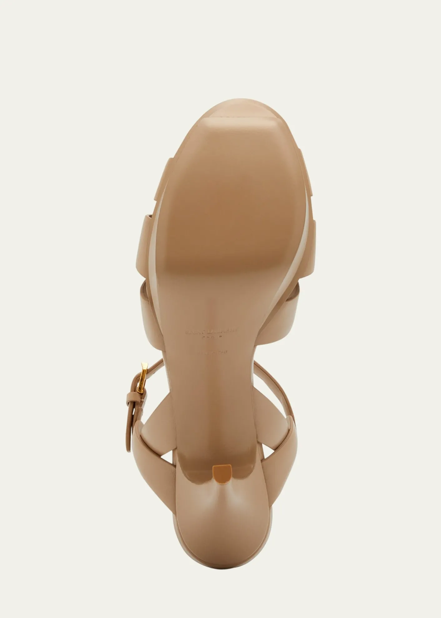Saint LaurentTribute Leather T-Strap Platform Sandals