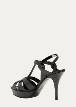 Saint LaurentTribute Patent T-Strap Platform Sandals