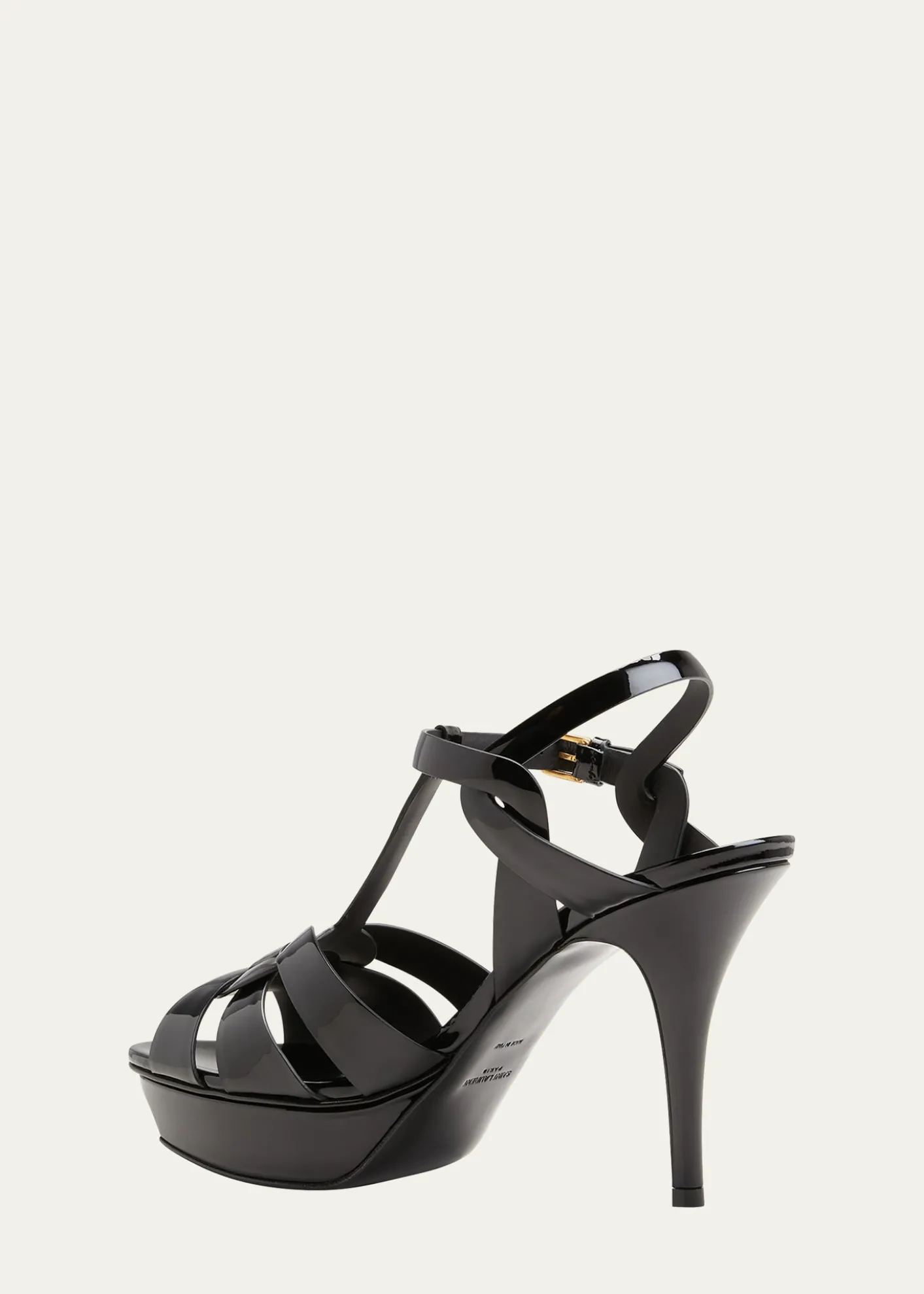 Saint LaurentTribute Patent T-Strap Platform Sandals