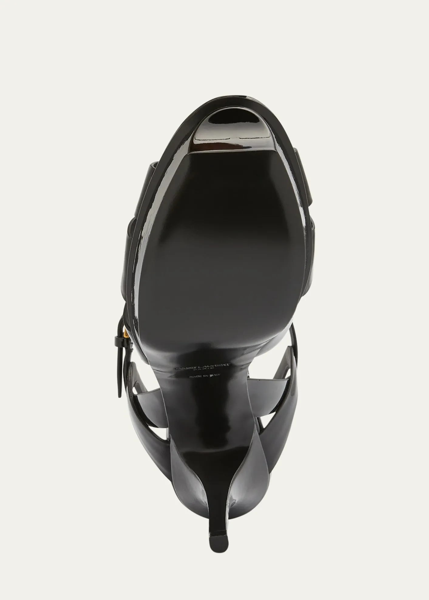 Saint LaurentTribute Patent T-Strap Platform Sandals