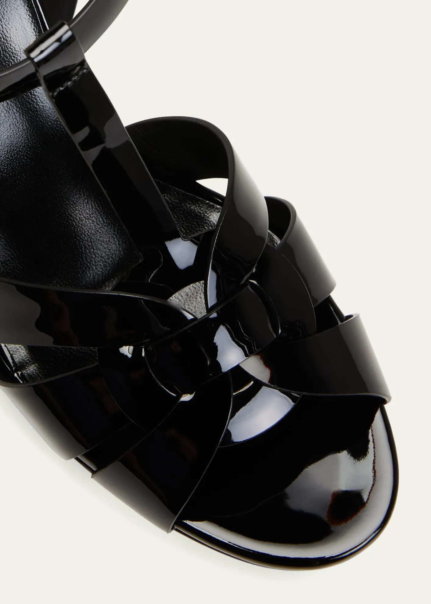 Saint LaurentTribute Patent T-Strap Platform Sandals