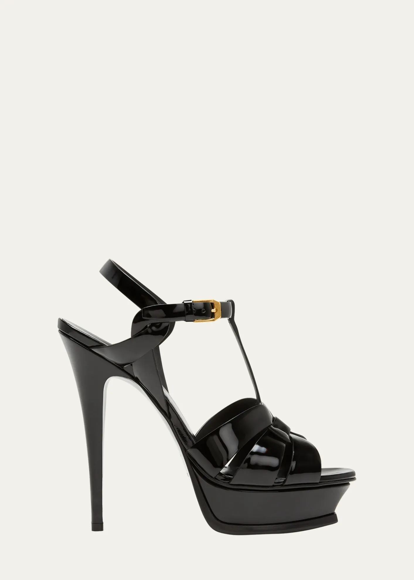 Saint LaurentTribute Patent T-Strap Platform Sandals