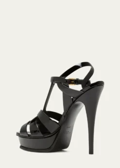 Saint LaurentTribute Patent T-Strap Platform Sandals