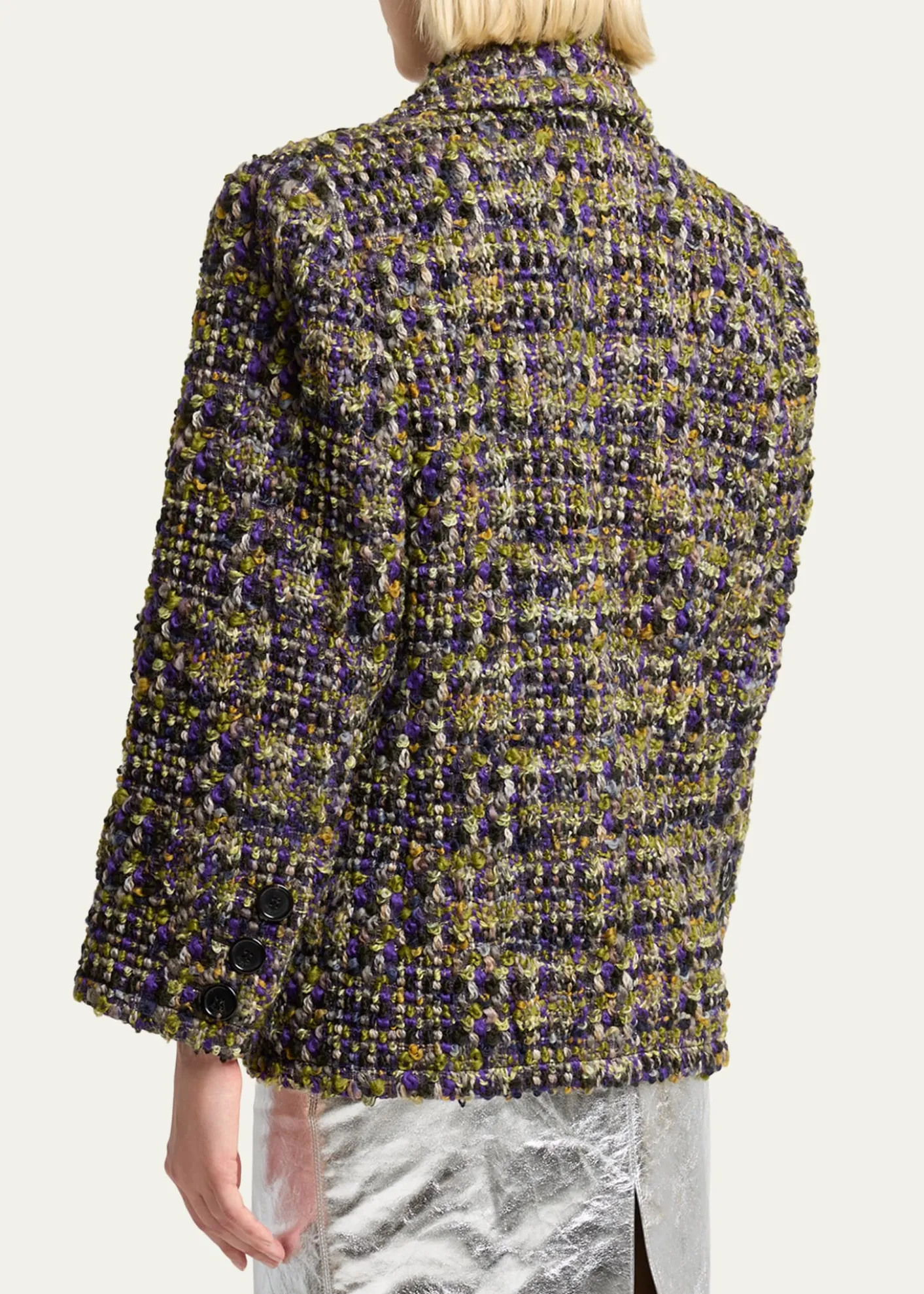 Saint LaurentTweed Single-Breasted Jacket