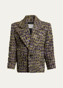 Saint LaurentTweed Single-Breasted Jacket