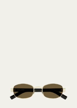 Saint LaurentUnisex Round Metal Sunglasses