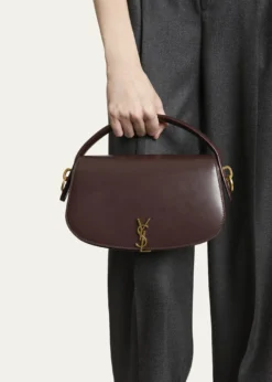 Saint LaurentVoltaire YSL Flap Top-Handle Bag in Leather