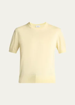 Saint LaurentWool-Cashmere Short-Sleeve Top