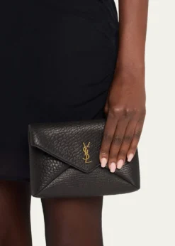 Saint LaurentYSL Envelope Bag on Chain in Lambskin Leather