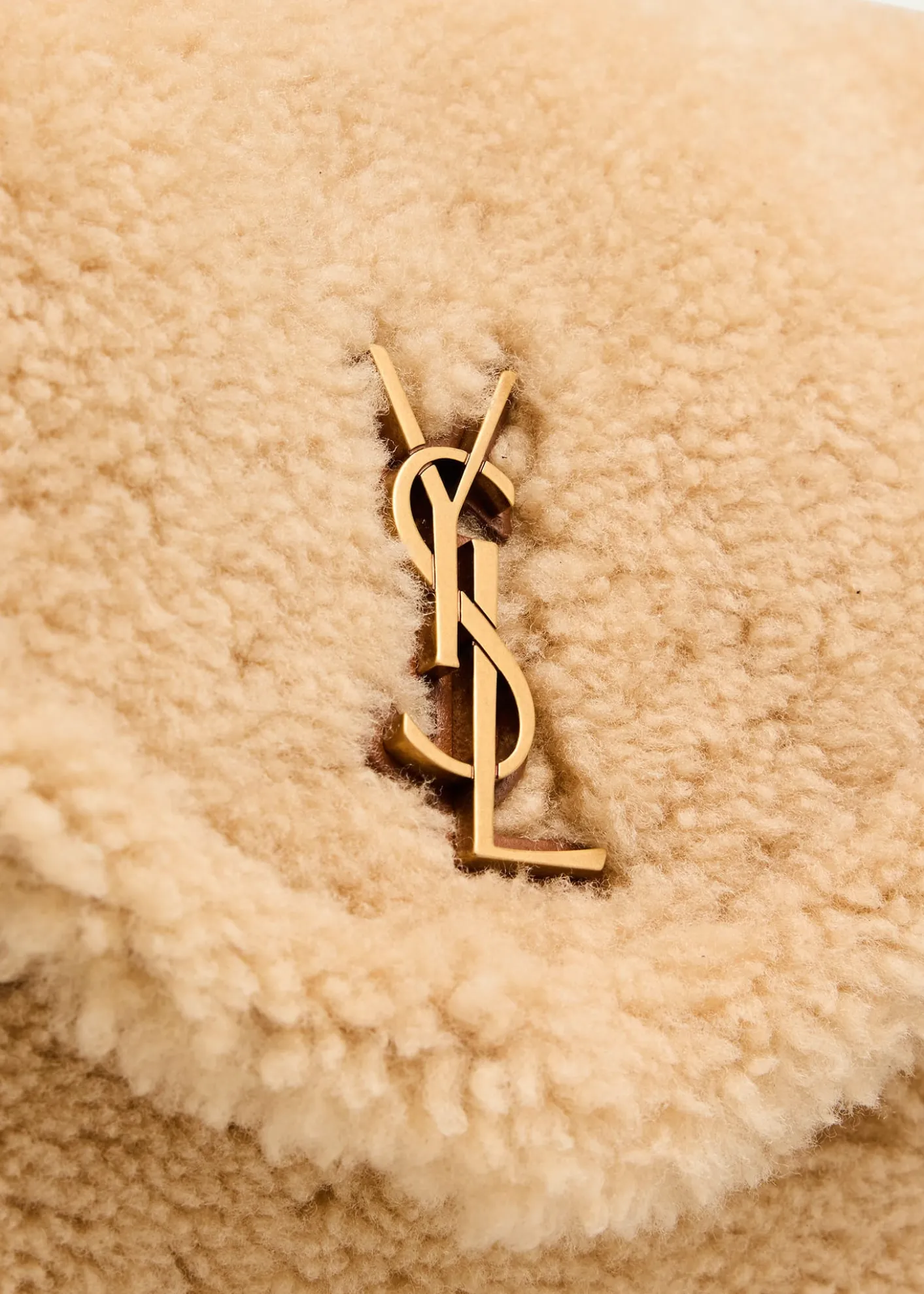 Saint LaurentYSL Envelope Flap Shoulder Bag in Shearling