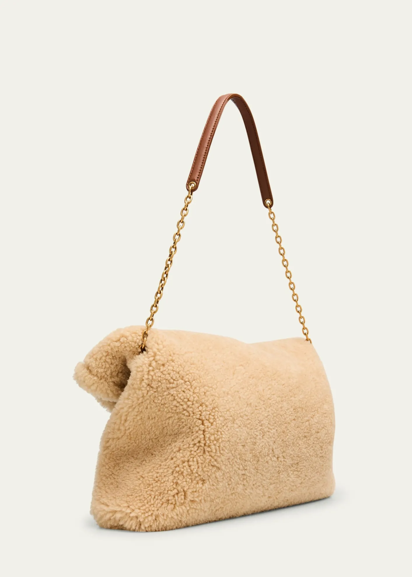 Saint LaurentYSL Envelope Flap Shoulder Bag in Shearling