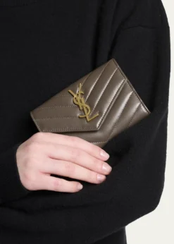 Saint LaurentYSL Monogram Small Flap Wallet in Smooth Leather