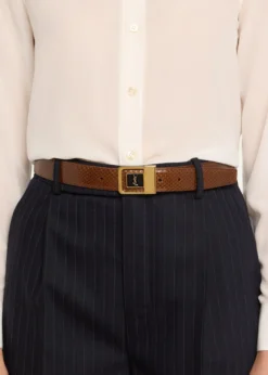 Saint LaurentYSL Python Leather Belt