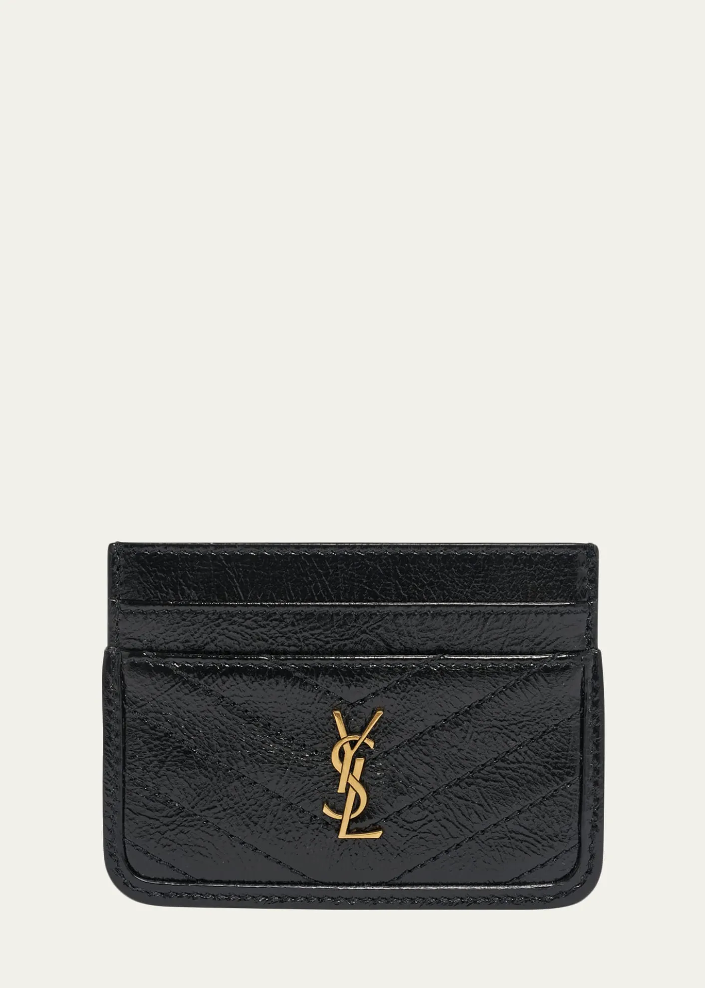 Saint LaurentYSL Quilted Leather Card Holder