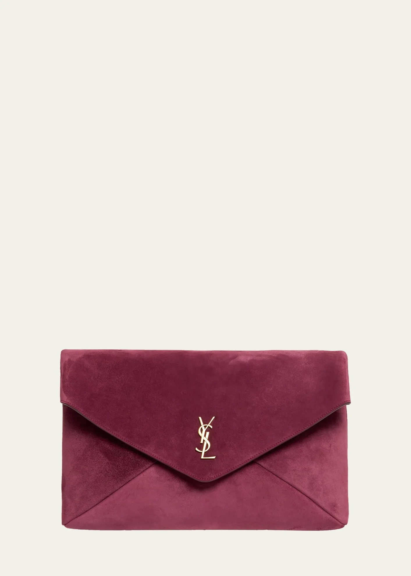 Saint LaurentYSL XXL Suede Envelope Pouch Clutch Bag