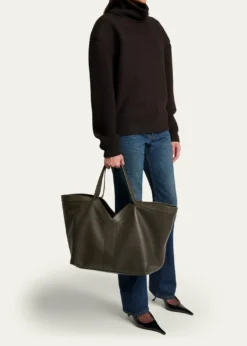 Saint LaurentY Stitch Tote Bag in Calfskin Leather