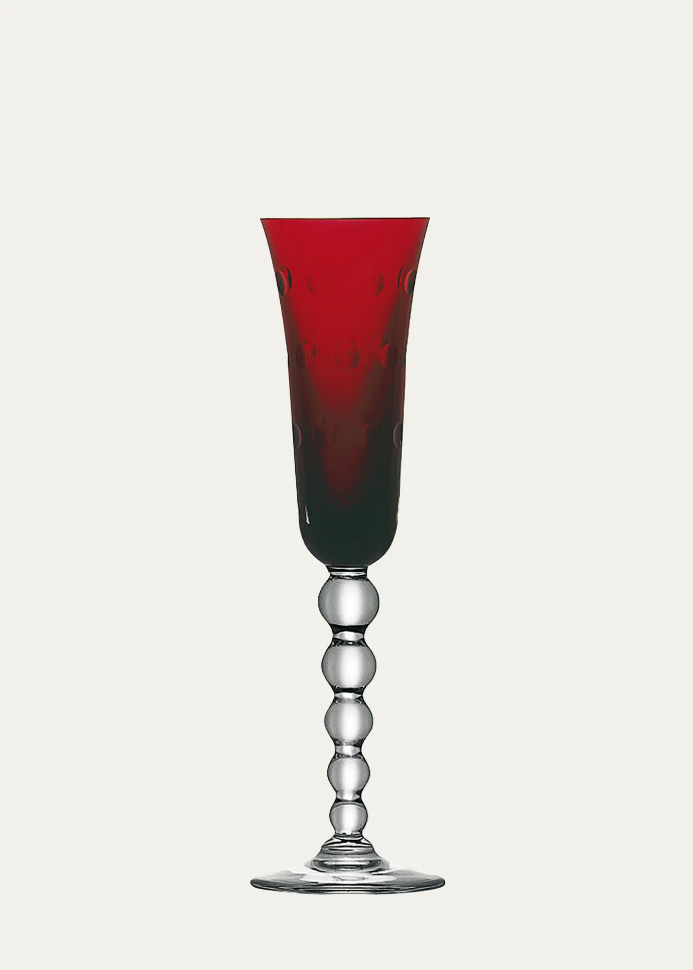 Saint Louis CrystalBubble Flute, Red
