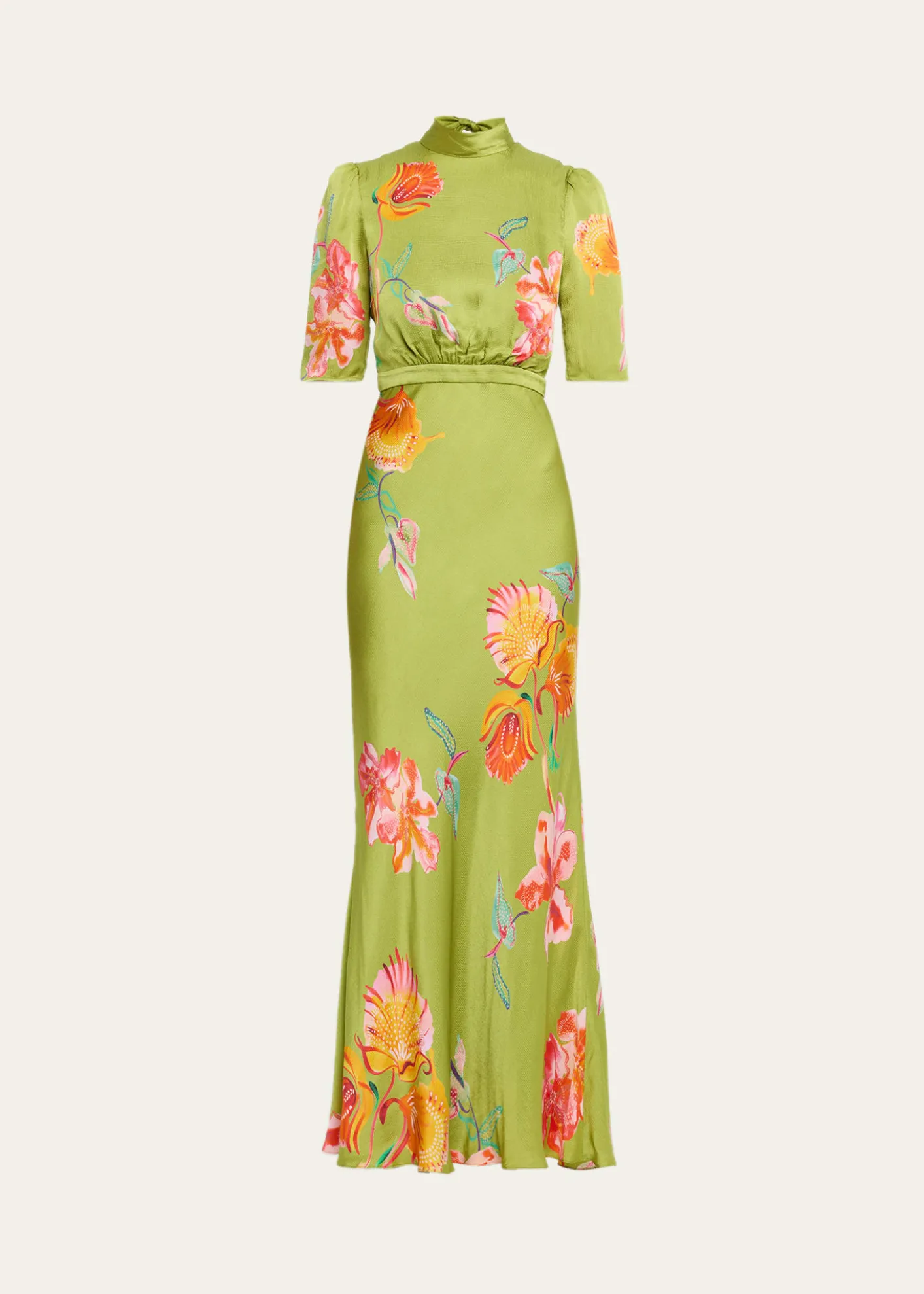 SaloniAdele B Floral Silk Dress
