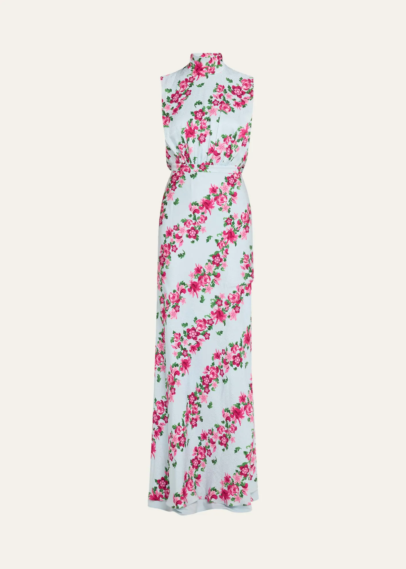 SaloniFleur Printed High-Neck Dress