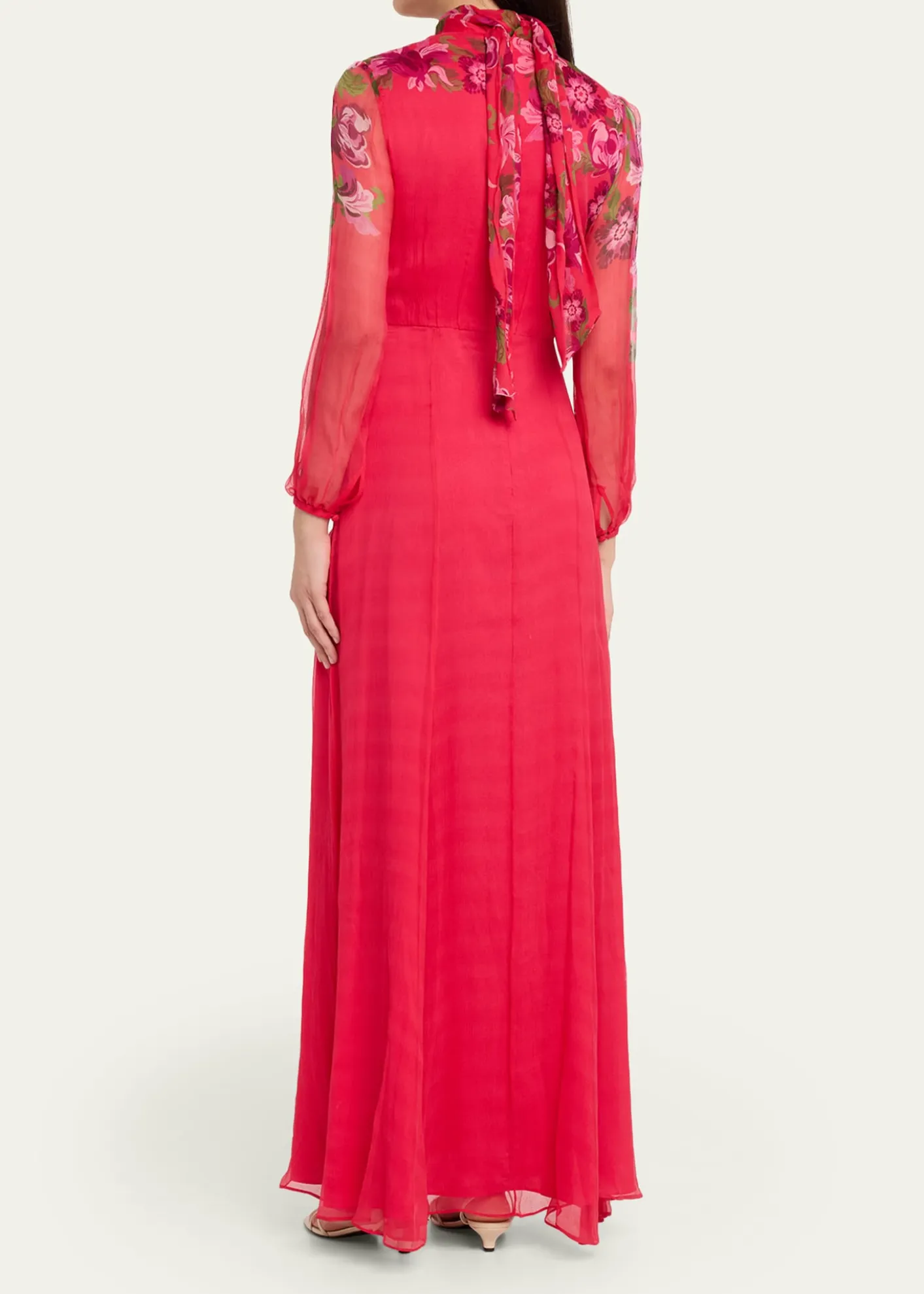 SaloniJaclyn Printed Long-Sleeve Dress