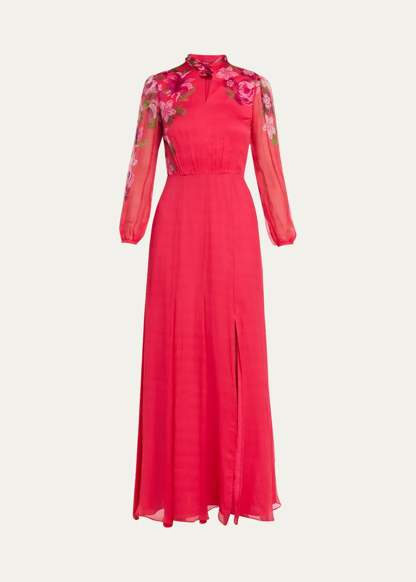 SaloniJaclyn Printed Long-Sleeve Dress