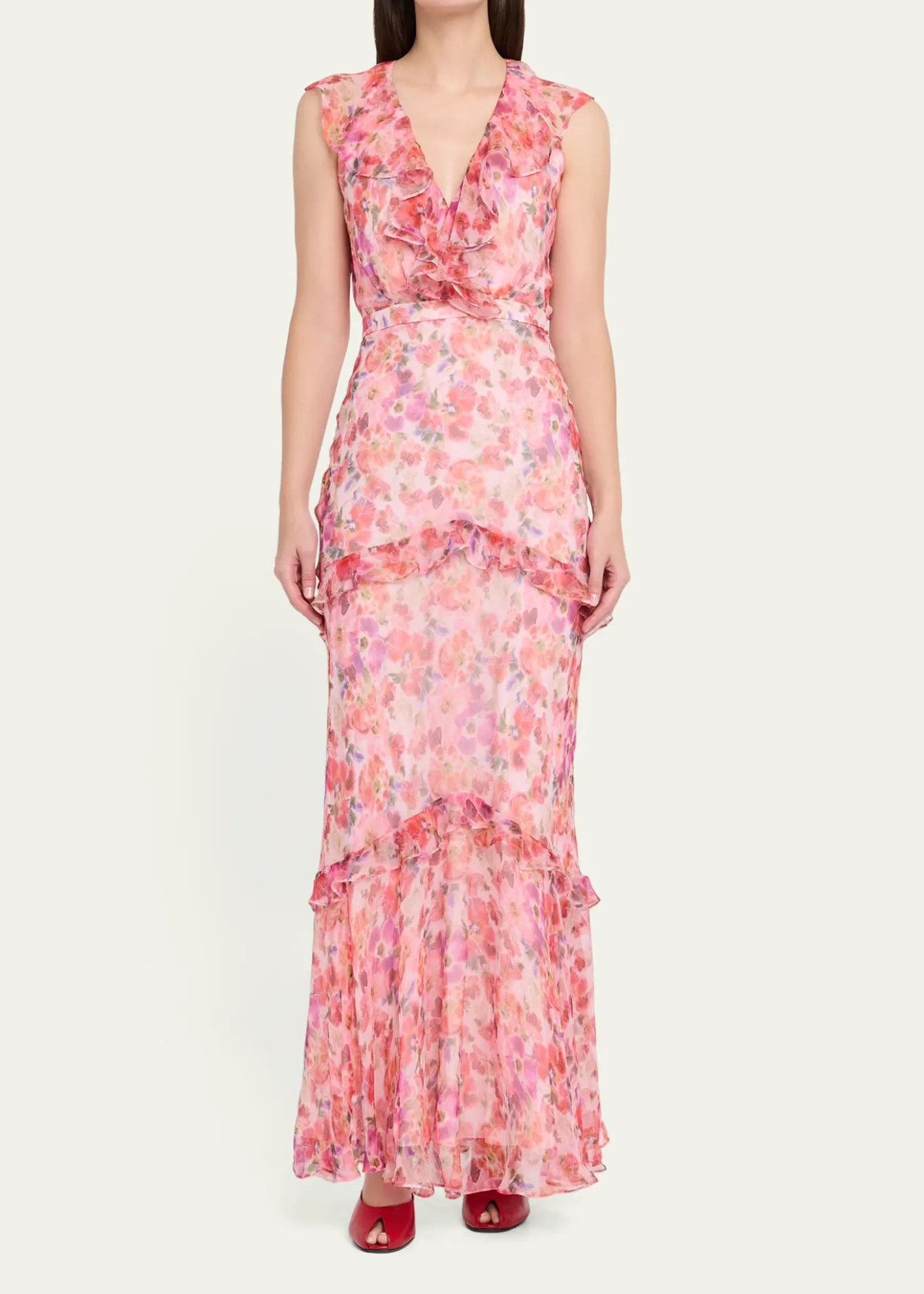 SaloniRita Tiered Ruffle Cocktail Dress