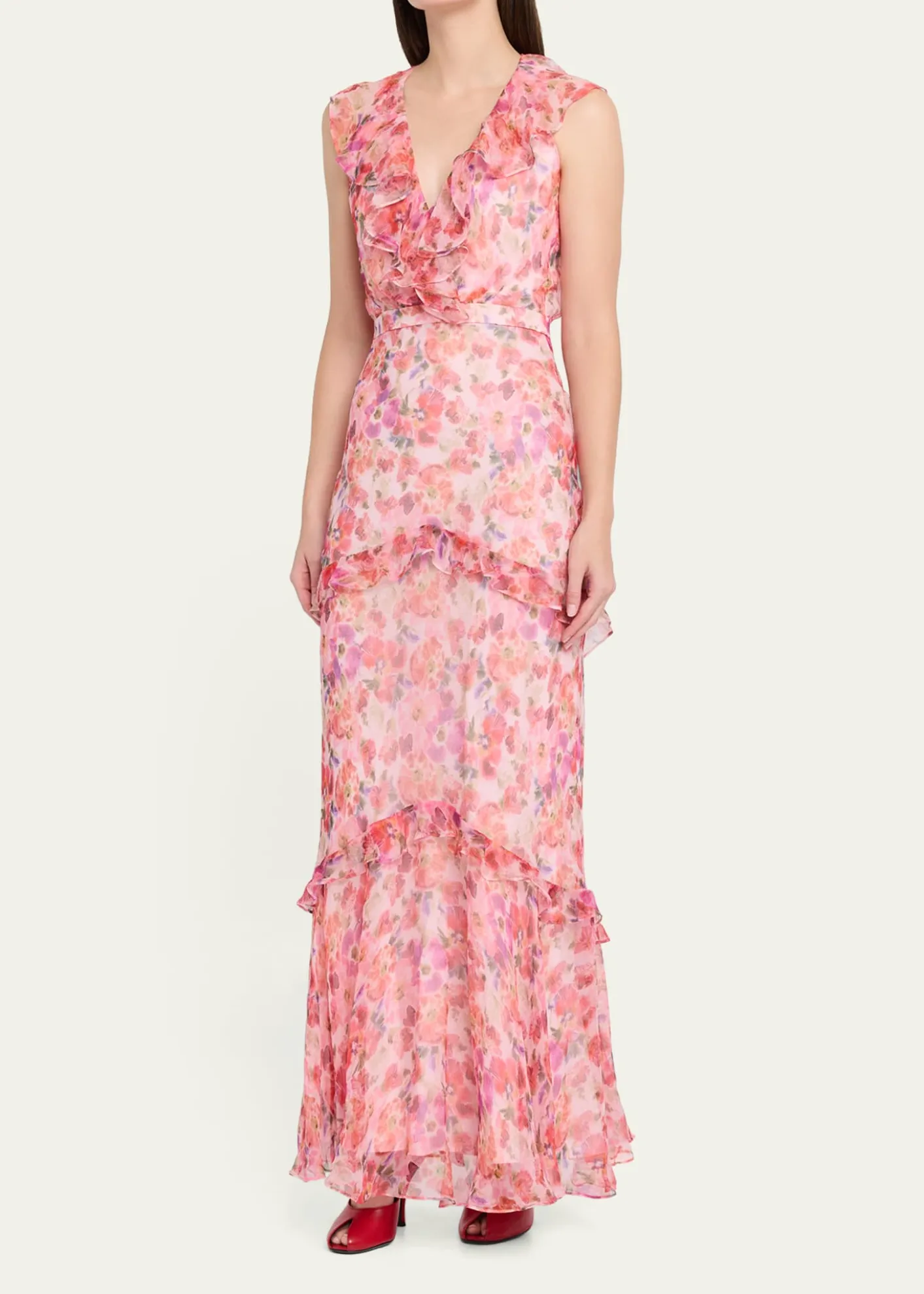 SaloniRita Tiered Ruffle Cocktail Dress