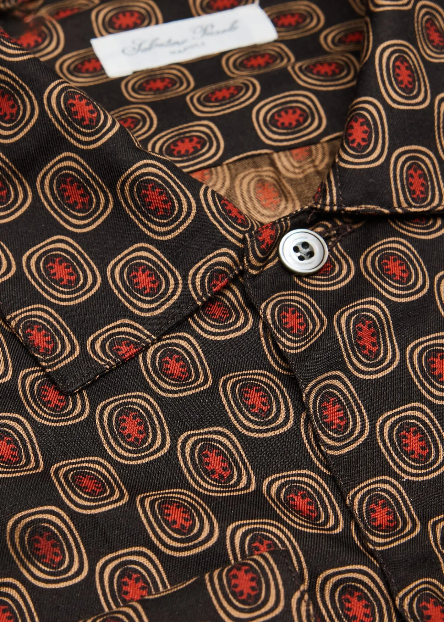 Salvatore PiccoloMen's Silk Geometric Circle-Print Dress Shirt