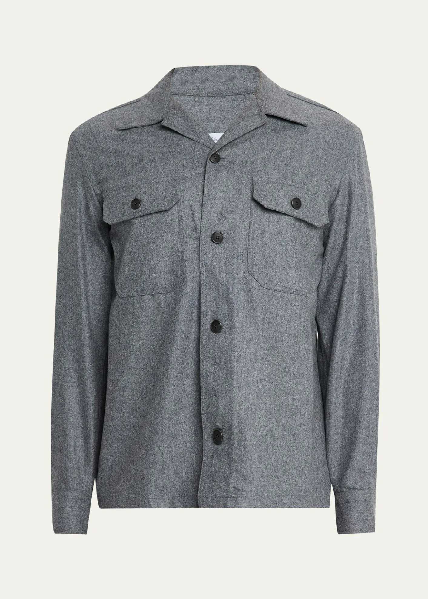 Salvatore PiccoloMen's Wool Double-Pocket Overshirt