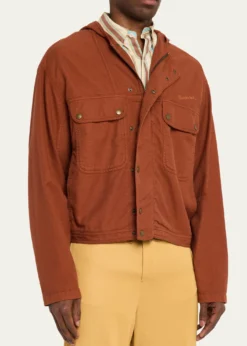 SanderlakMen's Cotton Hooded Utility Jacket