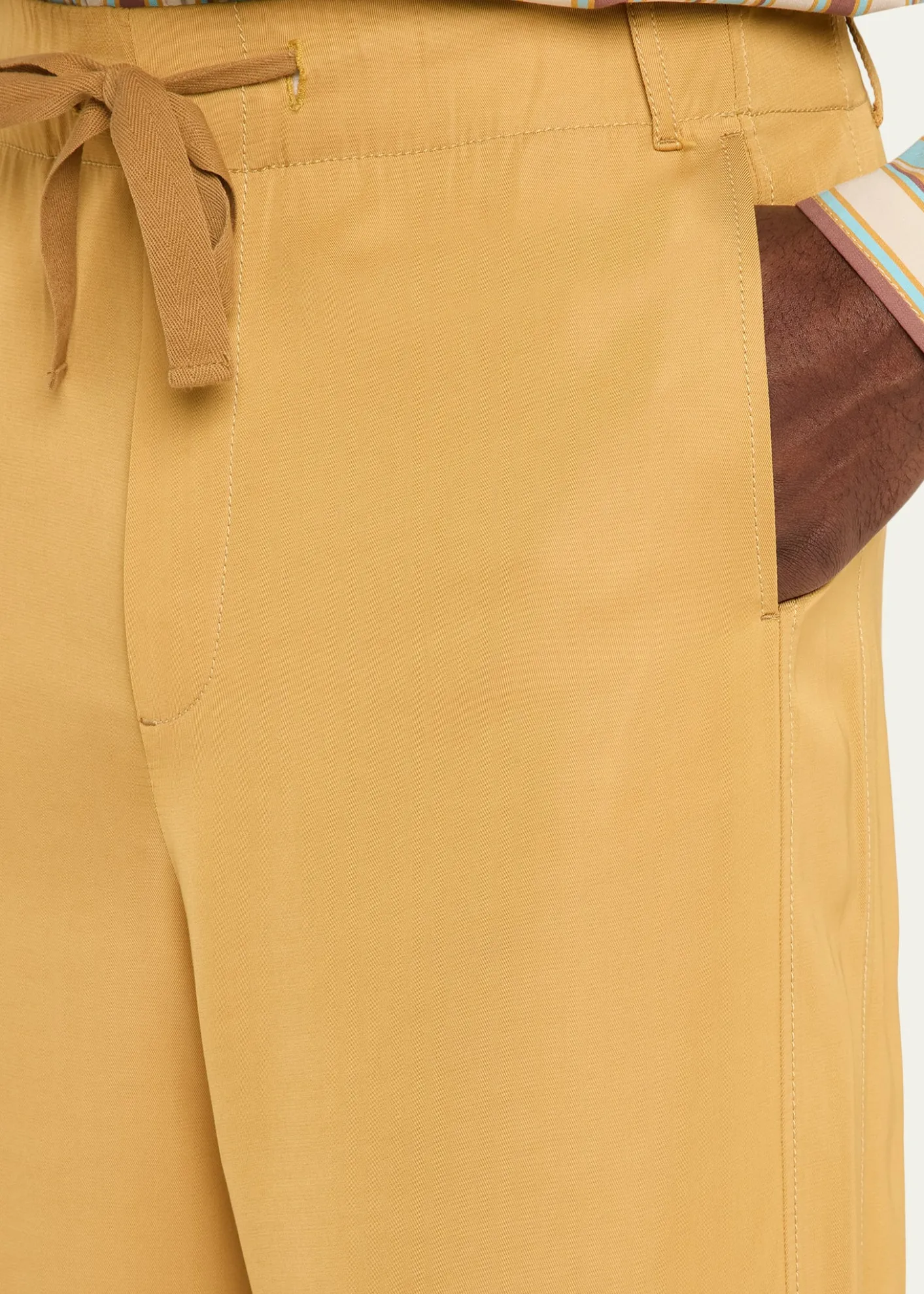 SanderlakMen's Viscose Wide-Leg Drawstring Pants