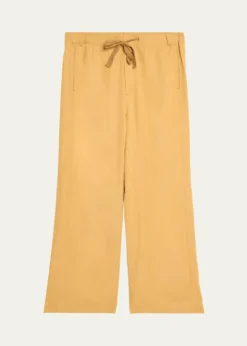 SanderlakMen's Viscose Wide-Leg Drawstring Pants