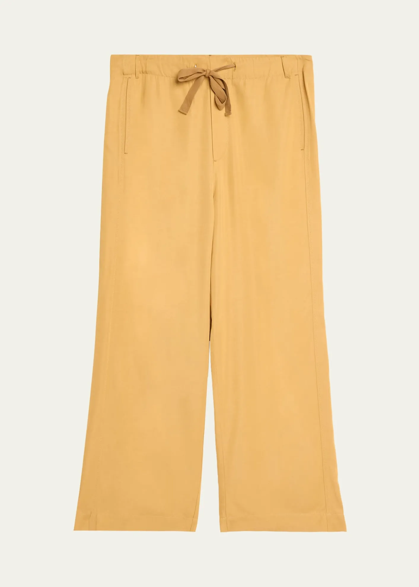 SanderlakMen's Viscose Wide-Leg Drawstring Pants