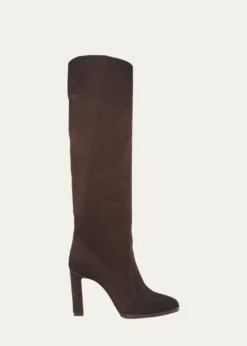 SantoniAndy Suede Stiletto Knee Boots