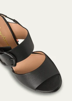 SantoniBruxel Leather Buckle Platform Sandals