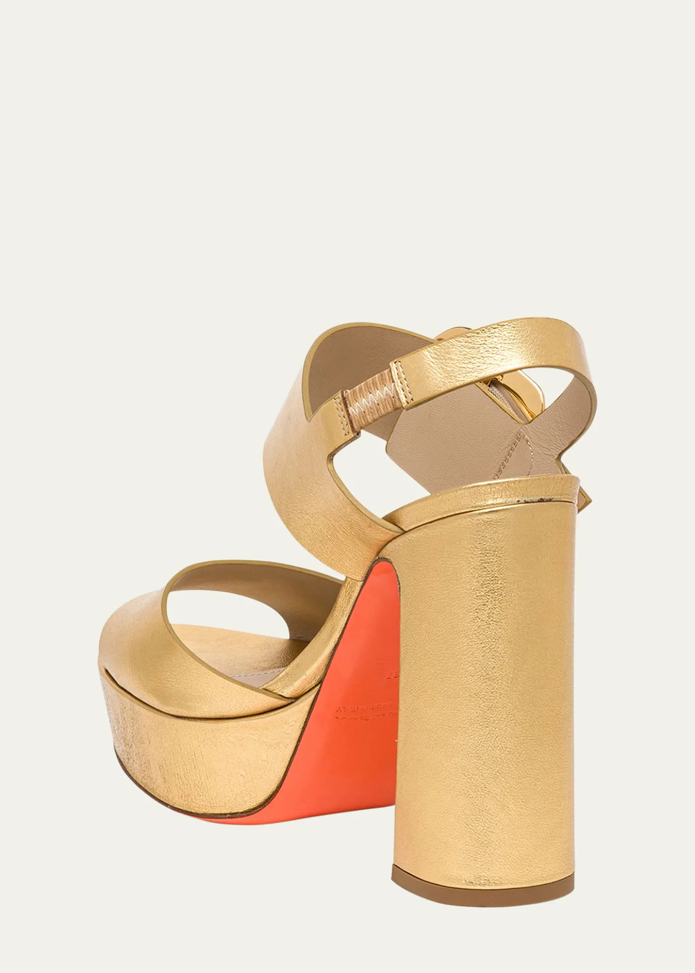 SantoniBruxel Metallic Buckle Platform Sandals