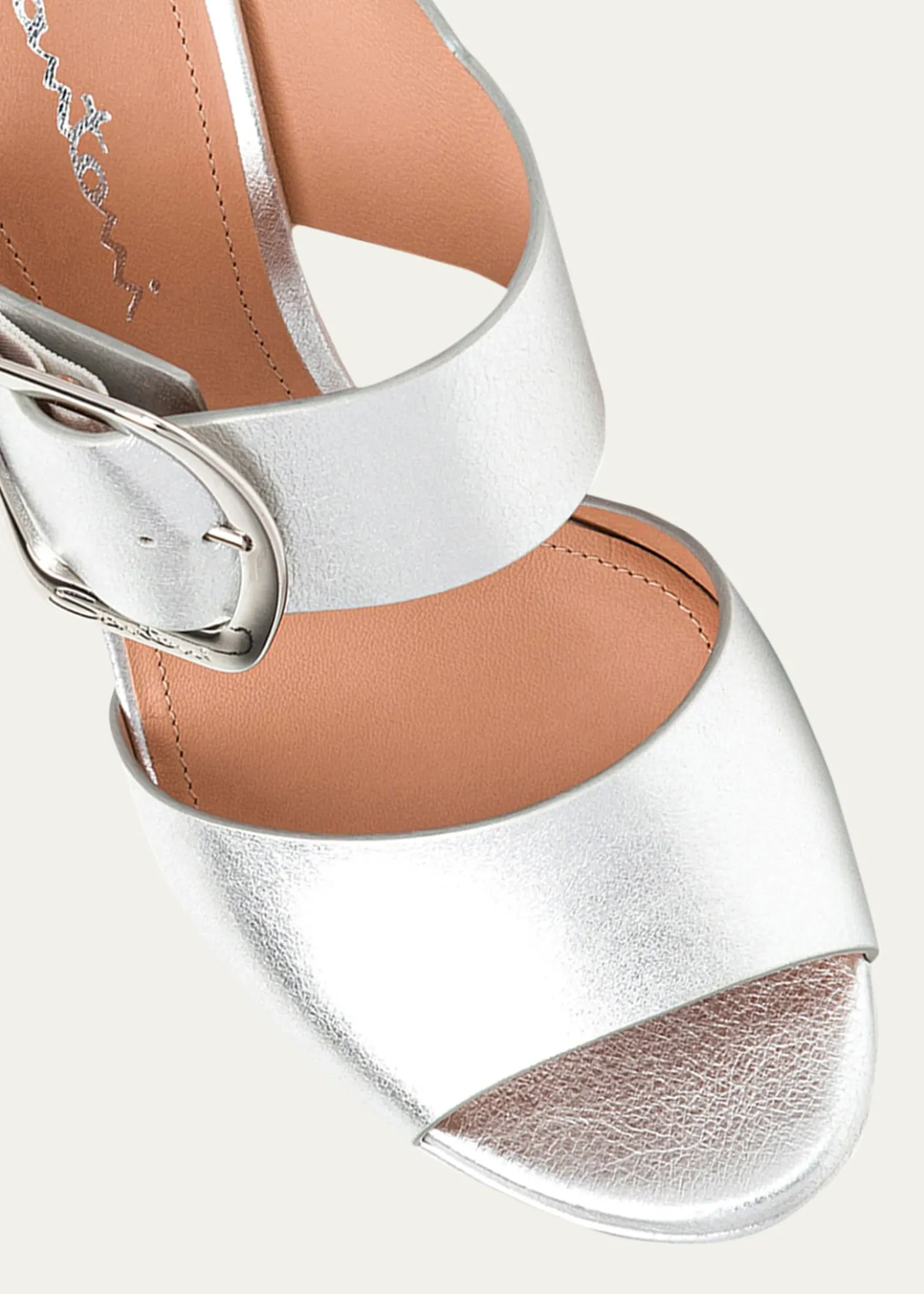 SantoniBruxel Metallic Buckle Platform Sandals